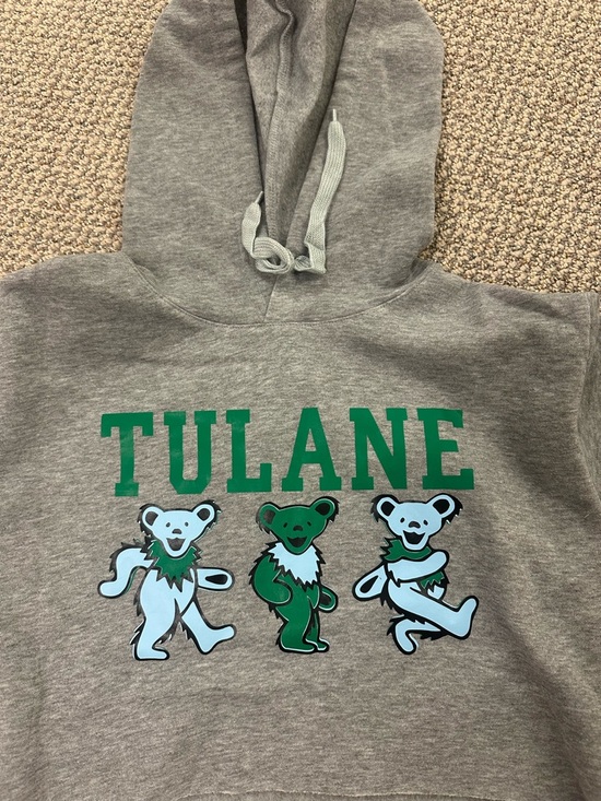 Tulane Grey Kids Hoodie with Dancing Bears - Picture 2 of 2